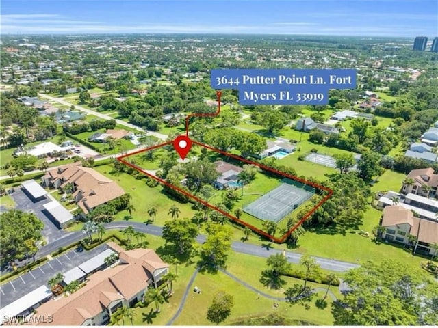 3644 Putter Point Ln, Fort Myers, FL 33919 - aerial perspective of suburban area
