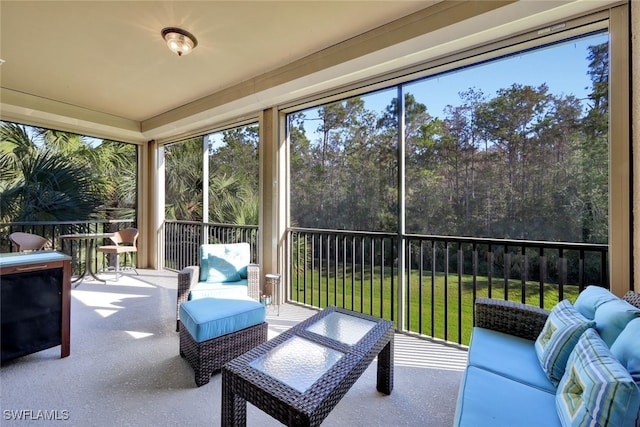 view of sunroom / solarium