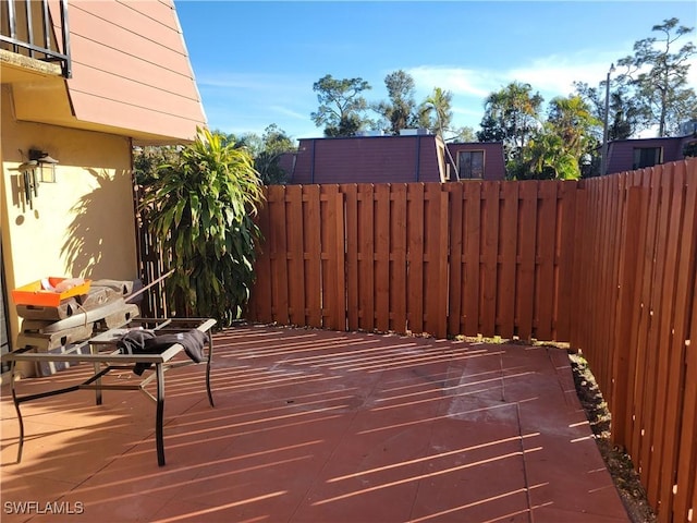 view of wooden terrace