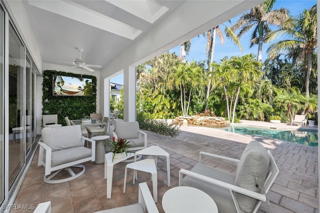 view of patio with outdoor lounge area