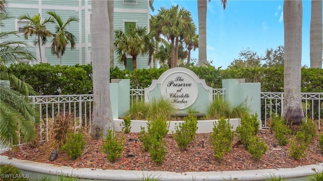 view of community sign