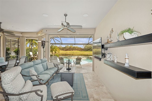 view of patio with an outdoor hangout area