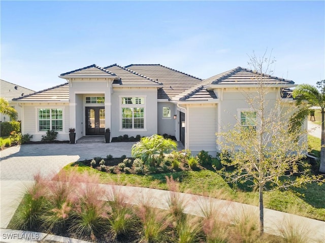 view of front of home featuring french doors