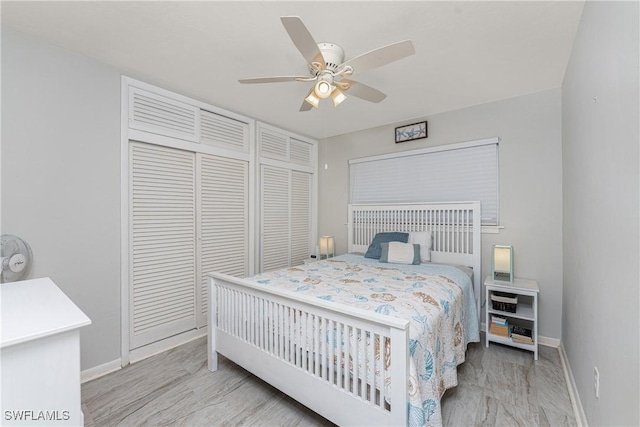 bedroom with ceiling fan