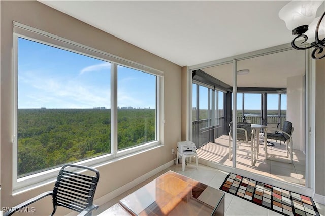 view of sunroom