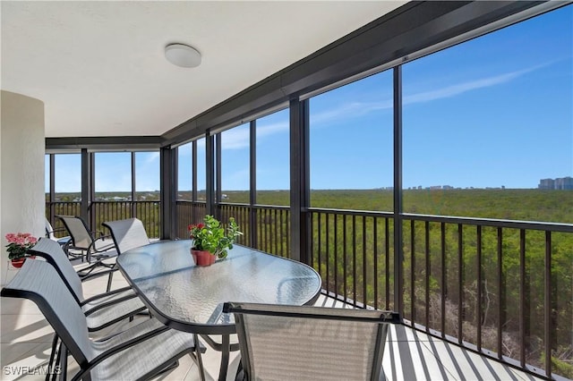 view of sunroom