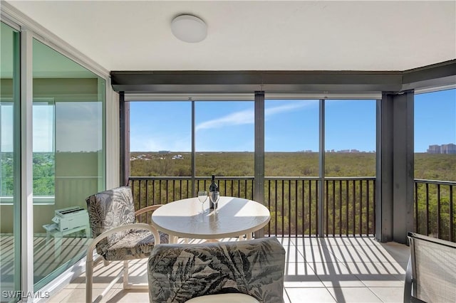 sunroom with a healthy amount of sunlight