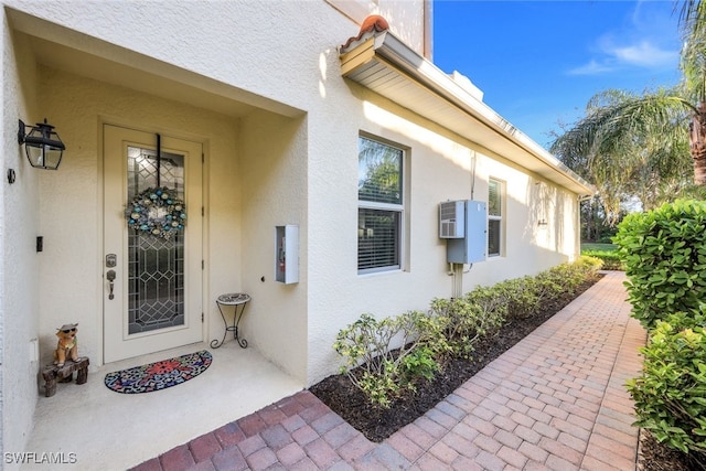 view of doorway to property