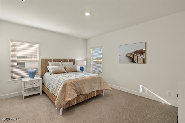 view of carpeted bedroom