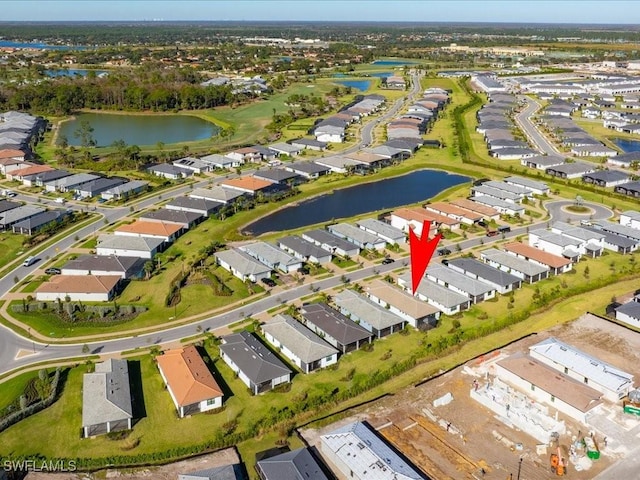 1894 Mesa Ln, Naples, FL 34120 - aerial overview of property's location with a large body of water and nearby suburban area
