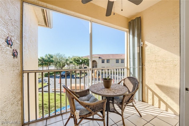 4241 Bellasol Cir Unit 1922, Fort Myers, FL 33916 - sunroom / solarium featuring ceiling fan and plenty of natural light