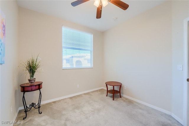 4241 Bellasol Cir Unit 1922, Fort Myers, FL 33916 - empty room with carpet floors, ceiling fan, and baseboards