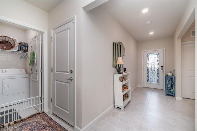 interior space featuring washer / clothes dryer