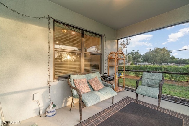 view of sunroom