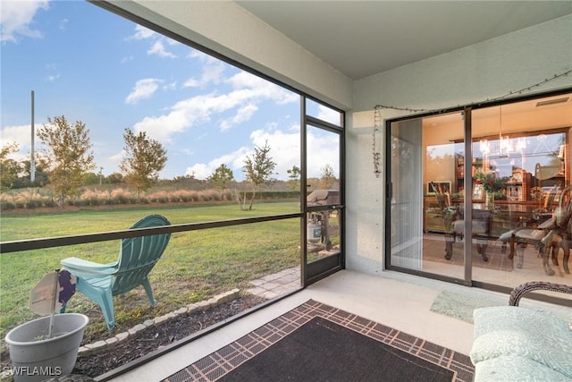 view of sunroom / solarium