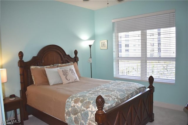 bedroom with carpet flooring