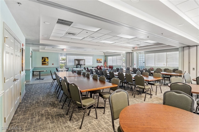dining room with visible vents