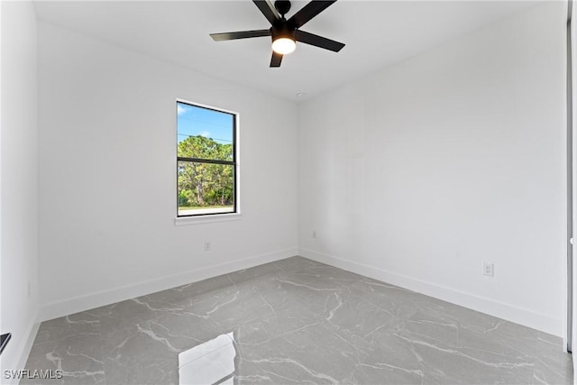 empty room featuring ceiling fan