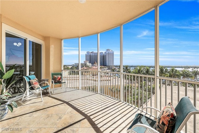 view of sunroom