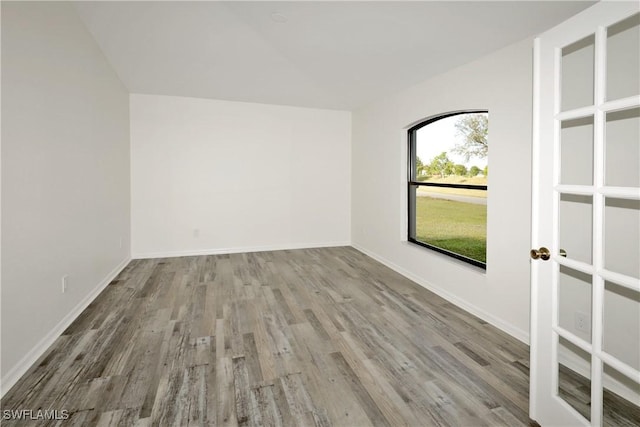 empty room featuring light hardwood / wood-style flooring