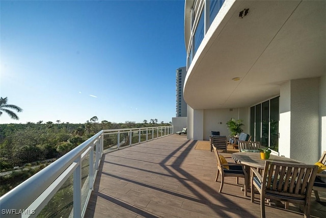 view of patio / terrace featuring a balcony