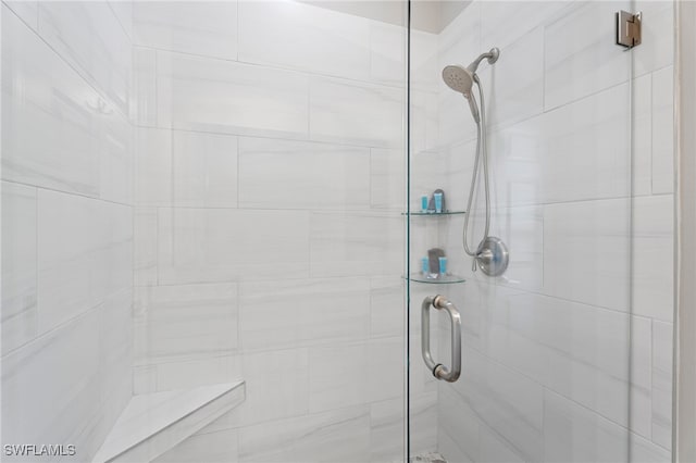 bathroom with walk in shower