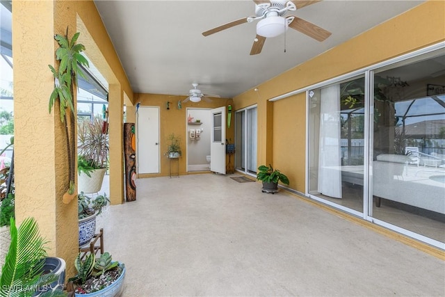 1427 SW 2nd St, Cape Coral, FL 33991 - view of patio / terrace featuring a ceiling fan