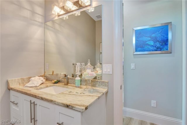 bathroom with vanity