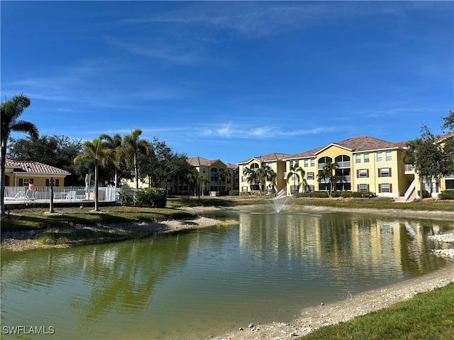 view of water feature