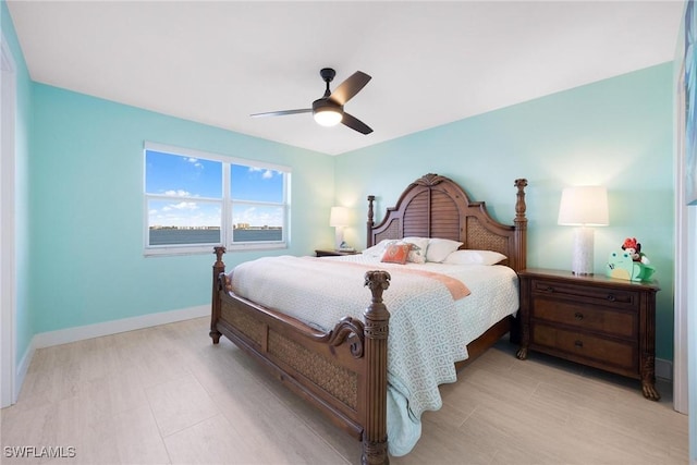 bedroom with ceiling fan