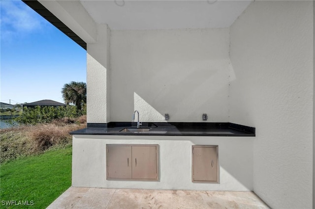 view of patio with sink