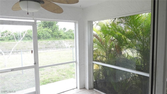 view of sunroom