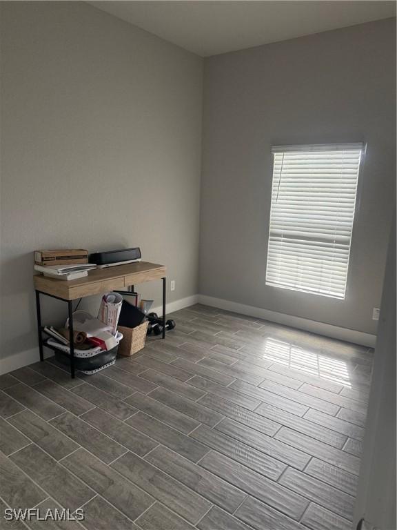 office space featuring wood-type flooring