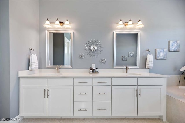 bathroom with vanity