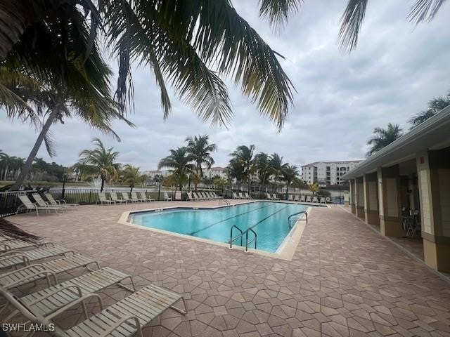 view of pool featuring a patio area