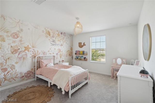 view of carpeted bedroom