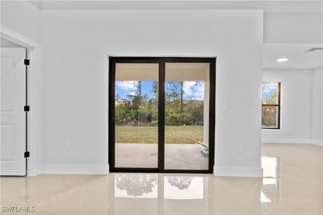 view of doorway to outside