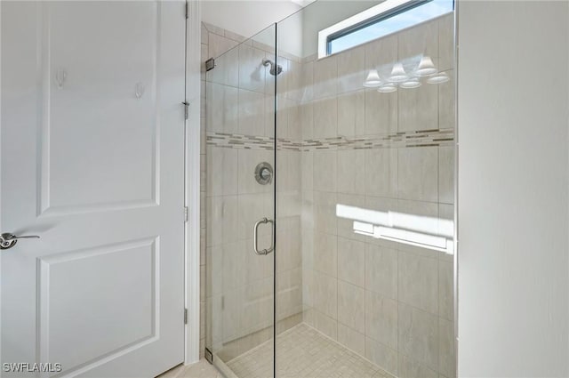 bathroom with walk in shower