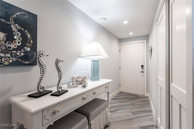 interior space featuring light hardwood / wood-style floors