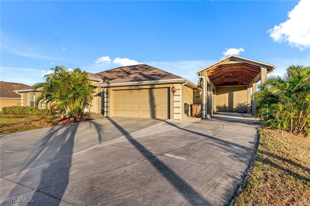 view of front of house featuring a garage