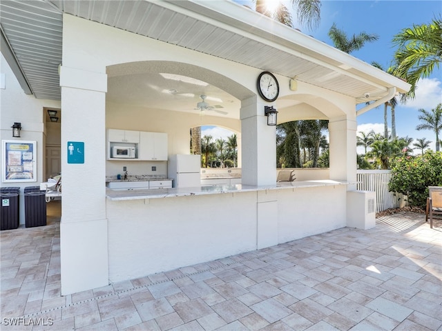 25051 Ballycastle Ct Unit 102, Bonita Springs, FL 34134 - view of patio / terrace with a ceiling fan
