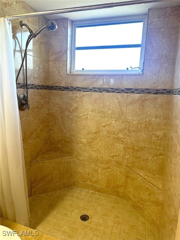 bathroom with walk in shower