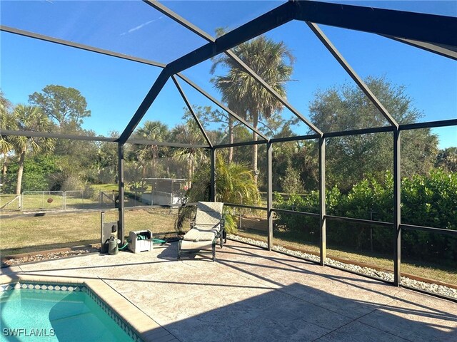 exterior space featuring a lanai