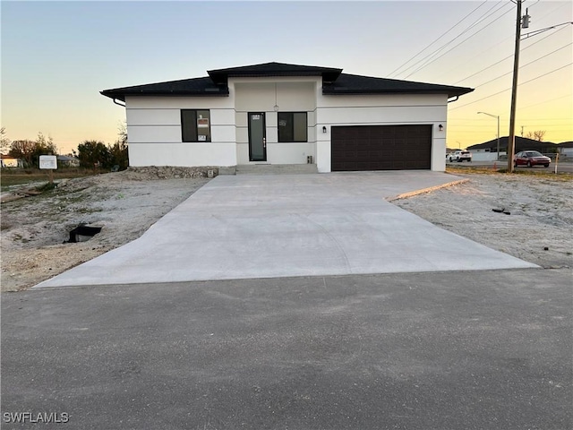 view of front of house featuring a garage