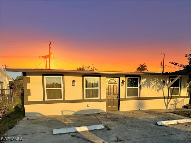 view of front facade featuring a patio