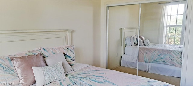 bedroom featuring a closet