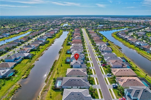 2122 Hamlin St, Naples, FL 34120 - aerial perspective of suburban area with a large body of water