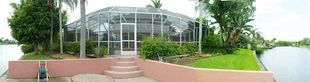 view of home's community featuring a water view