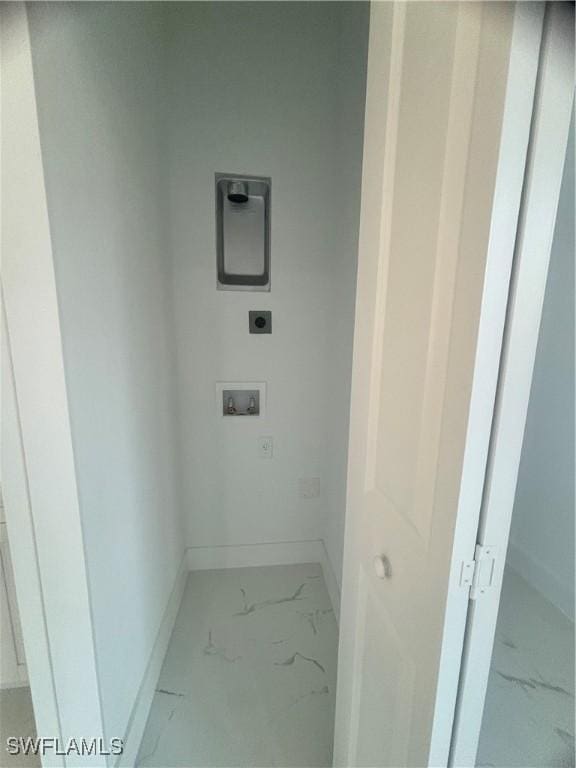 1115 Cumming St E, Lehigh Acres, FL 33974 - laundry area with marble finish flooring, hookup for an electric dryer, and hookup for a washing machine