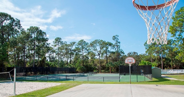 view of basketball court